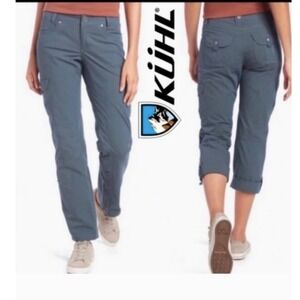 KUHL Womens Khaki Freeflex Roll-Up Pants Outdoor Hiking Travel Adventure Size 2R
